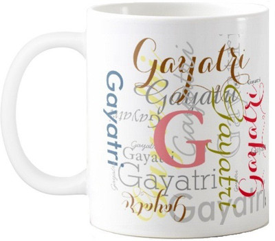 

Exoctic Silver Gayatri Ceramic Mug(330 ml), Multicolor