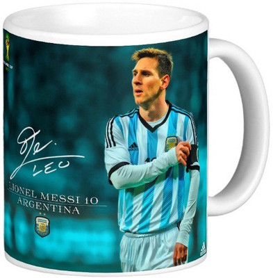 

Exoctic Silver Leo Messi Series 014 Ceramic Mug(300 ml), Multicolor