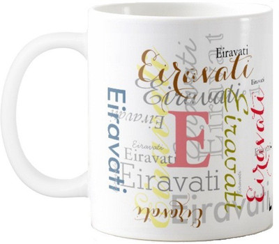 

Exoctic Silver Eiravati Ceramic Mug(330 ml), Multicolor