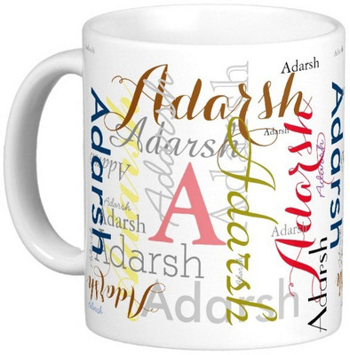 

Exoctic Silver ADARSH Ceramic Mug(330 ml), Multicolor