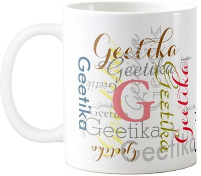 

Exoctic Silver Geetika Ceramic Mug(330 ml), Multicolor