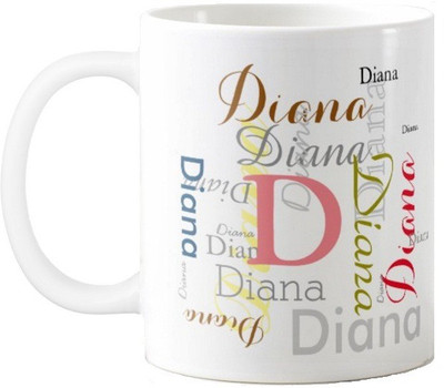 

Exoctic Silver Diana Ceramic Mug(330 ml), Multicolor