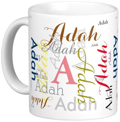 

Exoctic Silver ADAH Ceramic Mug(330 ml), Multicolor