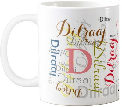 

Exoctic Silver Dilraaj Ceramic Mug(330 ml), Multicolor