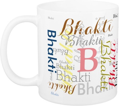 Exoctic Silver Bhakti Ceramic Mug(330 ml), Multicolor
