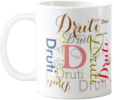 

Exoctic Silver Druti Ceramic Mug(330 ml), Multicolor