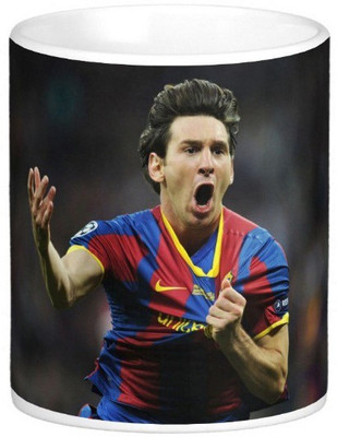 

Exoctic Silver Leo Messi Series 002 Ceramic Mug(300 ml), Multicolor