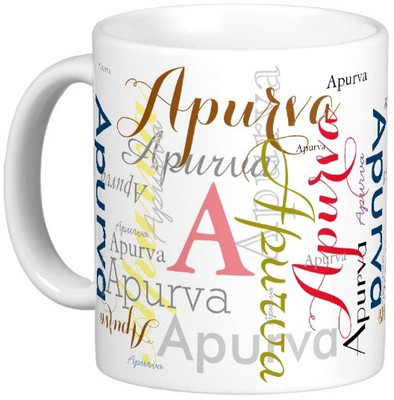 

Exoctic Silver APURVA Ceramic Mug(330 ml), Multicolor