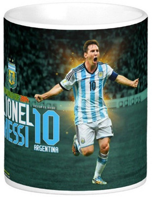 

Exoctic Silver Leo Messi Series 013 Ceramic Mug(300 ml), Multicolor