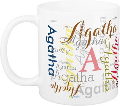 

Exoctic Silver AGATHA Ceramic Mug(330 ml), Multicolor