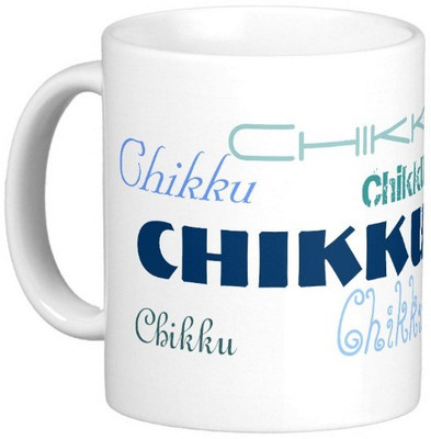 

Exoctic Silver CHIKKU Ceramic Mug(330 ml), Blue