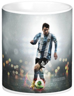 

Exoctic Silver Leo Messi Series 010 Ceramic Mug(300 ml), Multicolor