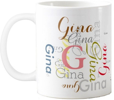 

Exoctic Silver Gina Ceramic Mug(330 ml), Multicolor