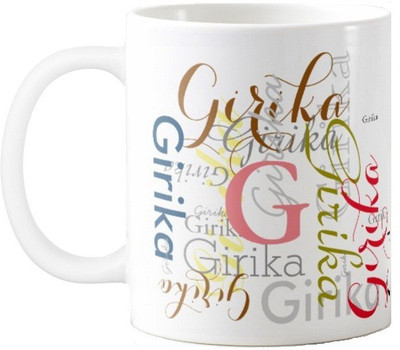 

Exoctic Silver GIRIKA Ceramic Mug(330 ml), Multicolor