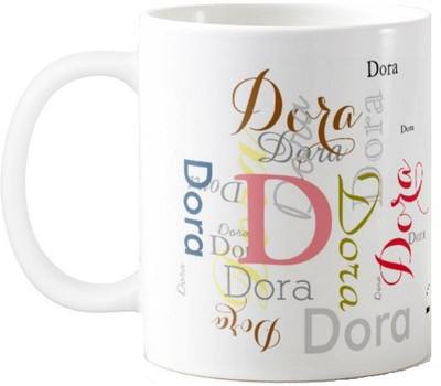

Exoctic Silver Dora Ceramic Mug(330 ml), Multicolor