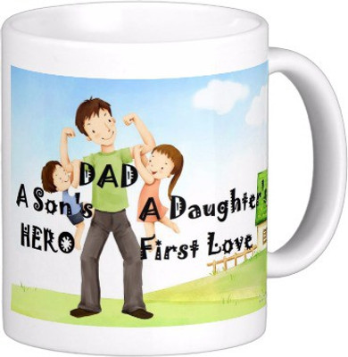 

Exoctic Silver Father Dad Papa Baba Pitaji Abba x018 Ceramic Mug(300 ml), Multicolor