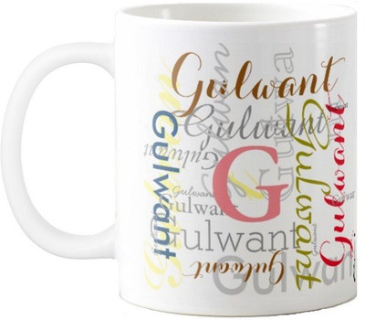 

Exoctic Silver GULWANT Ceramic Mug(330 ml), Multicolor