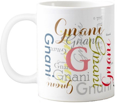 

Exoctic Silver GNANI Ceramic Mug(330 ml), Multicolor