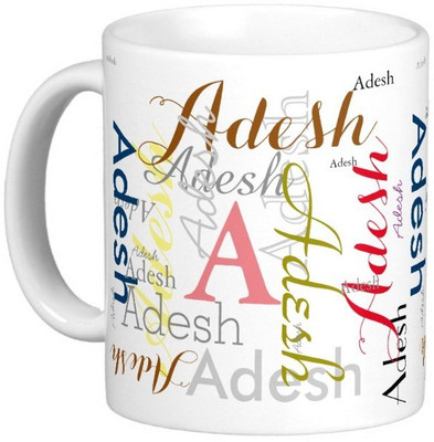 

Exoctic Silver ADESH Ceramic Mug(330 ml), Multicolor