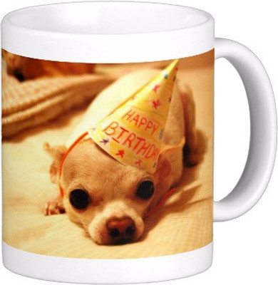 

Exoctic Silver Happy Birthday Hbd016 Ceramic Mug(300 ml), Multicolor