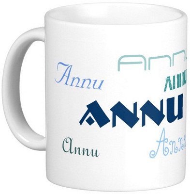 

Exoctic Silver ANNU Ceramic Mug(330 ml), Blue