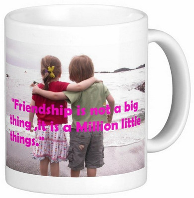 

Exoctic Silver Friend Friendship Dosti Yaari Series 016 Ceramic Mug(300 ml), Multicolor