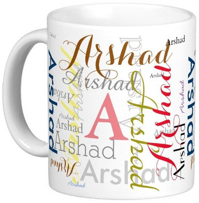

Exoctic Silver ARSHAD Ceramic Mug(330 ml), Multicolor