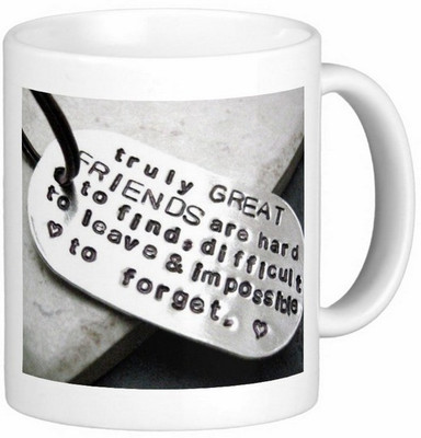 

Exoctic Silver Friend Friendship Dosti Yaari Series 028 Ceramic Mug(300 ml), Multicolor