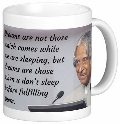 

Exoctic Silver Dr. Apj Abdul Kalam Tribute Series 06 Ceramic Mug(300 ml), Multicolor