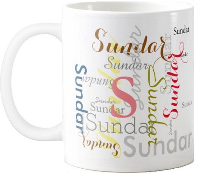 

Exoctic Silver Sundar Ceramic Mug(330 ml), Multicolor