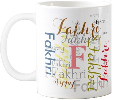 

Exoctic Silver Fakhri Ceramic Mug(330 ml), Multicolor
