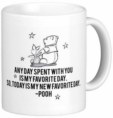 

Exoctic Silver Friend Friendship Dosti Yaari Series 029 Ceramic Mug(300 ml), White