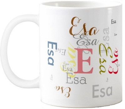 

Exoctic Silver Esa Ceramic Mug(330 ml), Multicolor