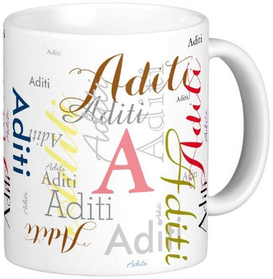 

Exoctic Silver ADITI X06 Ceramic Mug(330 ml), Multicolor
