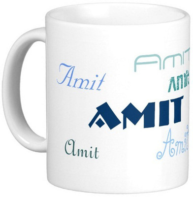 

Exoctic Silver AMIT Ceramic Mug(330 ml), Blue