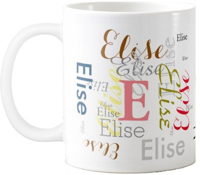 

Exoctic Silver Elise Ceramic Mug(330 ml), Multicolor