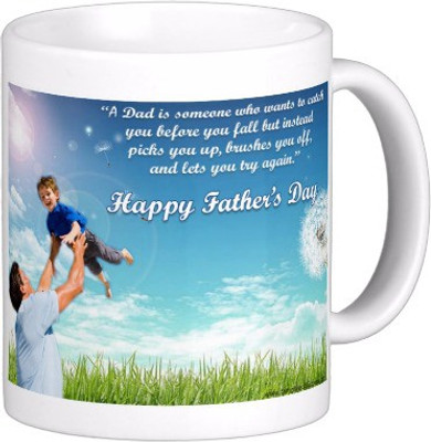 

Exoctic Silver Father Dad Papa Baba Pitaji Abba x010 Ceramic Mug(300 ml), Multicolor