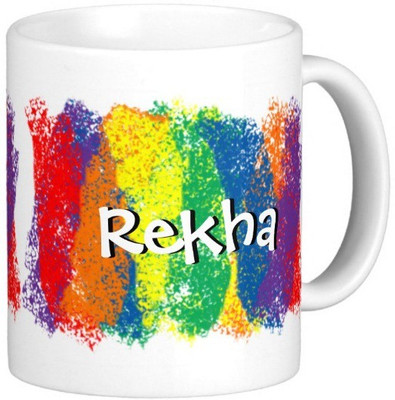 

Exoctic Silver REKHA Ceramic Mug(300 ml), Multicolor
