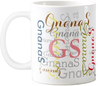 

Exoctic Silver GNANA S Ceramic Mug(330 ml), Multicolor