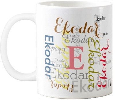 

Exoctic Silver Ekodar Ceramic Mug(330 ml), Multicolor