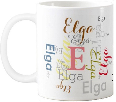 

Exoctic Silver Elga Ceramic Mug(330 ml), Multicolor