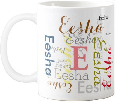 

Exoctic Silver Eesha Ceramic Mug(330 ml), Multicolor