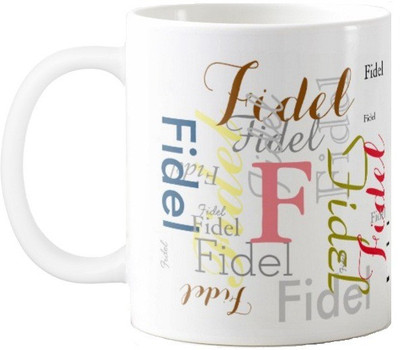 

Exoctic Silver Fidel Ceramic Mug(330 ml), Multicolor