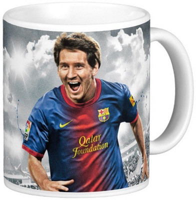 

Exoctic Silver Leo Messi Series 017 Ceramic Mug(300 ml), Multicolor