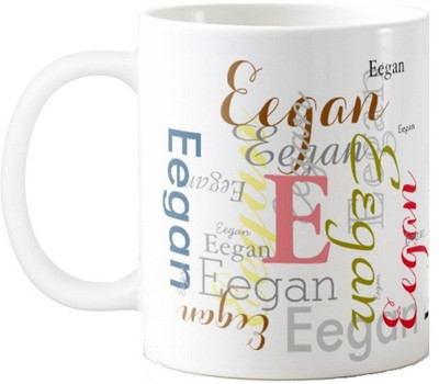 

Exoctic Silver Eegan Ceramic Mug(330 ml), Multicolor