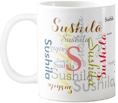 

Exoctic Silver Sushila Ceramic Mug(330 ml), Multicolor