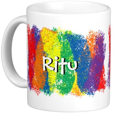 Exoctic Silver RITU Ceramic Mug(300 ml), Multicolor