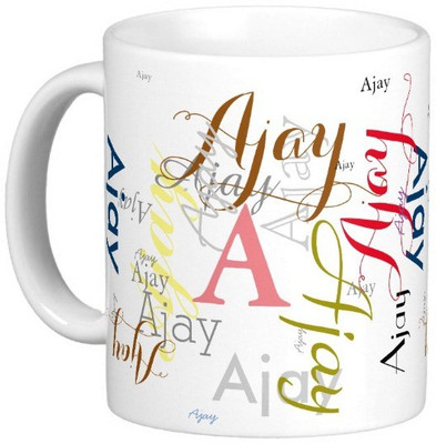 

Exoctic Silver AJAY X06 Ceramic Mug(330 ml), Multicolor