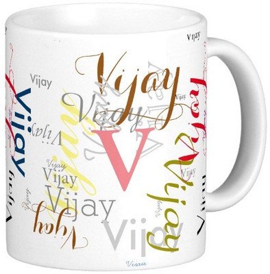 

Exoctic Silver VIJAY X06 Ceramic Mug(330 ml), Multicolor