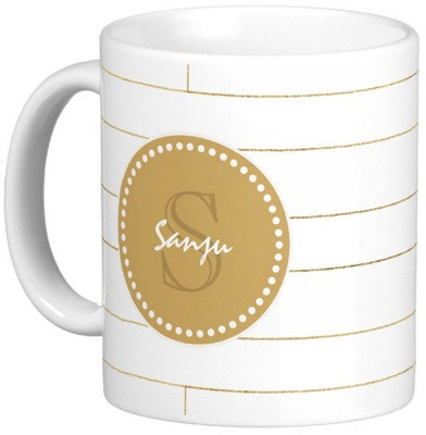 

Exoctic Silver SANJU Ceramic Mug(330 ml), Brown;gold